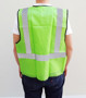 Imagen de CHALECO REFLECTIVO DE SEGURIDAD VERDE CON BANDAS REFLECTIVAS
