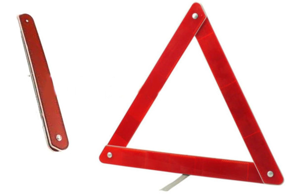 Imagen de BALIZA TRIANGULO REFLECTIVA CON SOPORTE