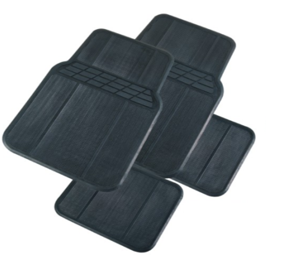 Imagen de JUEGO DE ALFOMBRAS DE GOMA COLOR NEGRO