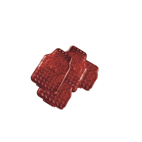 Imagen de JUEGO DE ALFOMBRAS DE PVC COLOR ROJO METALIZADO