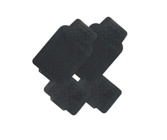 Imagen de JUEGO DE ALFOMBRAS DE GOMA COLOR NEGRO