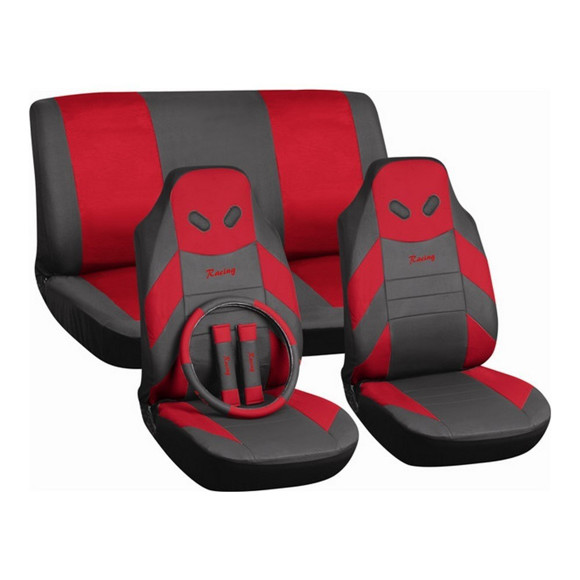 Imagen de KIT JUEGO DE FUNDAS CUBRE ASIENTO + CUBRE VOLANTE