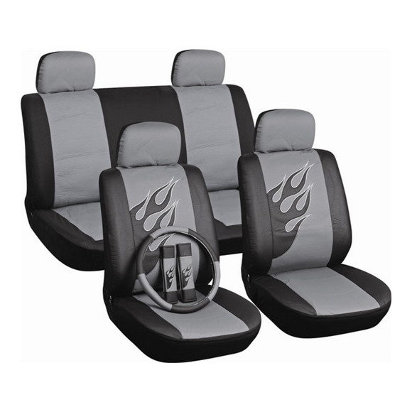 Imagen de KIT JUEGO DE FUNDAS CUBRE ASIENTO + CUBRE VOLANTE