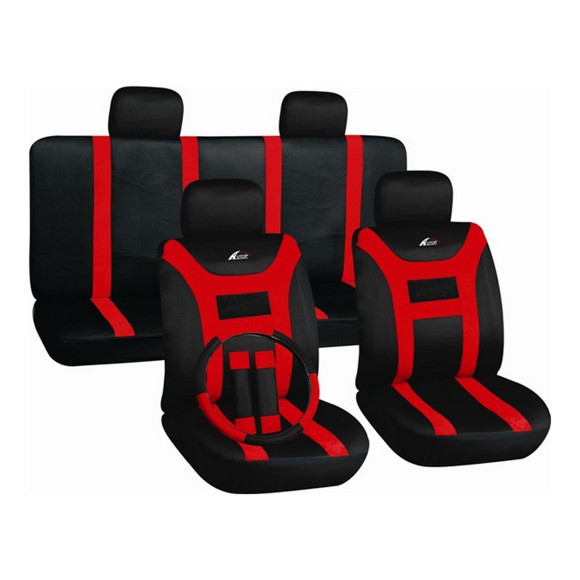 Imagen de KIT JUEGO DE FUNDAS CUBRE ASIENTO + CUBRE VOLANTE