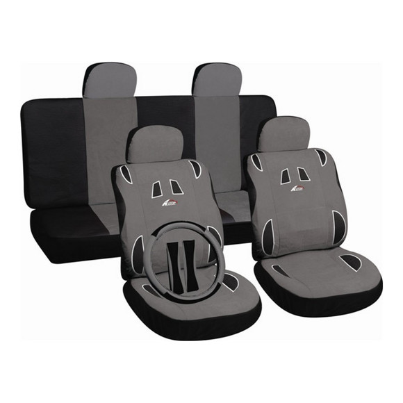 Imagen de KIT JUEGO DE FUNDAS CUBRE ASIENTO + CUBRE VOLANTE