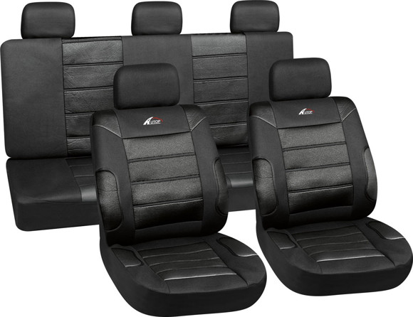 Imagen de JUEGO DE FUNDAS CUBRE ASIENTO COLOR NEGRO (NO ECO CUERO)