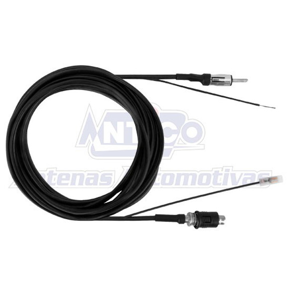 Imagen de CABLE PARA ANTENA AUTO VW/CHEVROLET 3,8 METROS CONECTOR RAKU