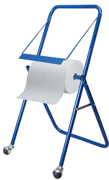 Imagen de SOPORTE DE PISO PARA ROLLO PAPEL INDUSTRIAL CELULOSA C/CORTE
