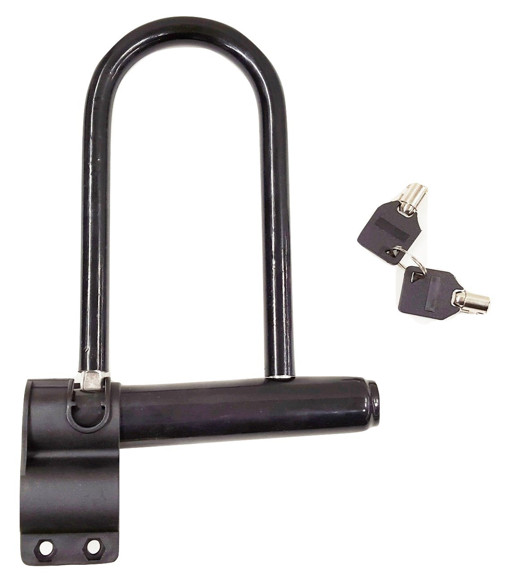 Imagen de TRANCA/CANDADO DE SEGURIDAD PARA MOTO C/SOPORTE Y LLAVE