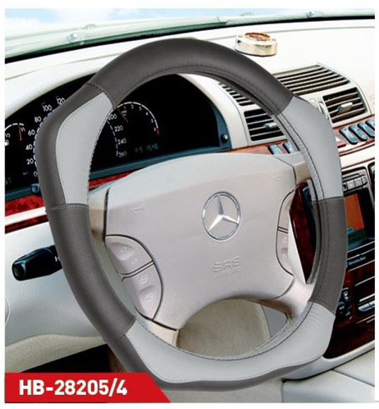 Imagen de CUBRE VOLANTE NEGRO GRIS CON FORMA TIPO AUTO de CARRERA