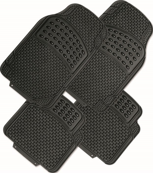 Imagen de JUEGO DE ALFOMBRAS DE GOMA COLOR NEGRO 72X43/45X45CM
