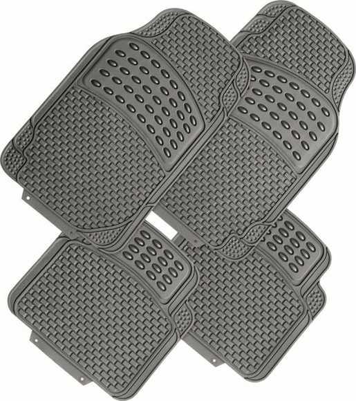 Imagen de JUEGO DE ALFOMBRAS DE GOMA COLOR GRIS 69X43/42X43CM