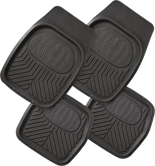 Imagen de JUEGO DE ALFOMBRAS DE GOMA COLOR NEGRO 68X48/48X48CM