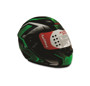 Imagen de CASCO INTEGRAL PARA MOTO NEGRO MATE C/DIBUJOS VERDES