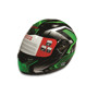 Imagen de CASCO INTEGRAL PARA MOTO NEGRO MATE C/DIBUJOS VERDES