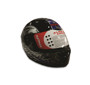 Imagen de CASCO INTEGRAL PARA MOTO NEGRO CON AZUL (CALAVERA)