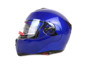 Imagen de CASCO REBATIBLE PARA MOTO COLOR AZUL METALIZADO C/LENTES