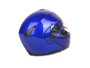 Imagen de CASCO REBATIBLE PARA MOTO COLOR AZUL METALIZADO C/LENTES