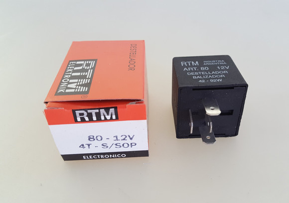 Imagen de FLASHER ELECTRONICO 12V 4 TERMINALES SIN SOPORTE