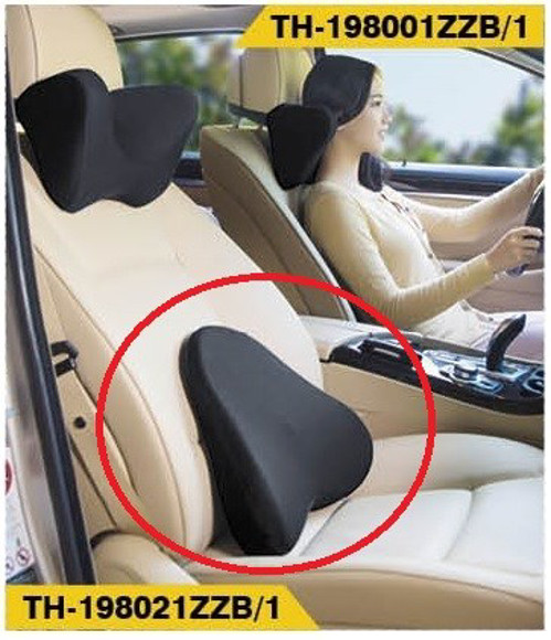 Imagen de RESPALDO ANATOMICO/LUMBAR NEGRO PARA AUTO O SILLA