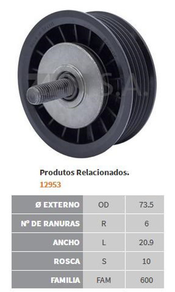 Imagen de POLEA TENSORA ALTERNADOR CHEVROLET S10 2.8 CTDI 16V 2012