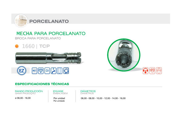 Imagen de MECHA COPA P/PORCELANATO USO AMOLADORA DIAM 16.00 MM