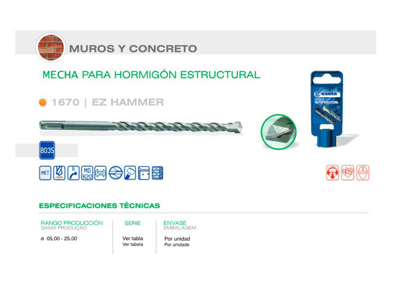 Imagen de MECHA HAMMER+ 10 X 110 MM SDS PLUS