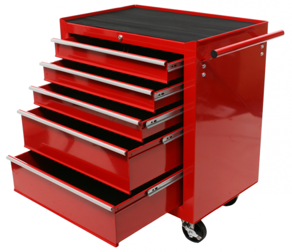 Imagen de MUEBLE/CARRO TALLER CON RUEDAS PARA HERRAMIENTAS 5 CAJONES