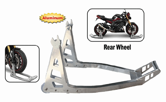Imagen de SOPORTE PARA MOTO DE ALUMINIO PARA RUEDA TRASERA 450KG