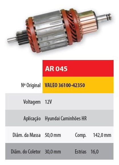 Imagen de INDUCIDO 12V CAMIONES HYUNDAI (140X50X16X30)