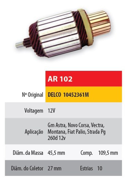 Imagen de INDUCIDO 12V CHEVROLET ASTRA/CORSA/VECTRA (109,5X45,5X10X27)