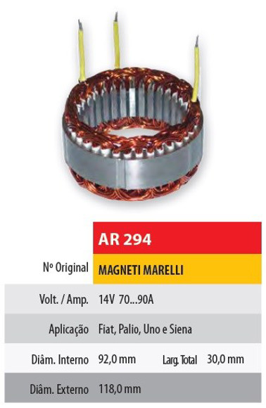Imagen de ESTATOR 12V 90AMP MARELLI FIAT UNO/PALIO/SIENA