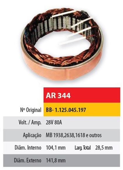 Imagen de ESTATOR 24V 80AMP MERCEDES BENZ 1938/2638/1618