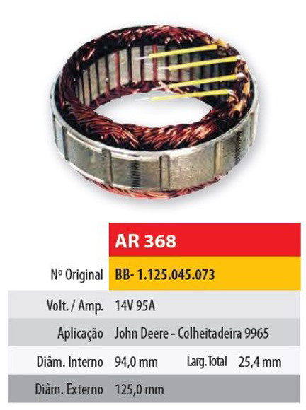 Imagen de ESTATOR 12V 95AMP JOHN DEERE (94X125X25,4)