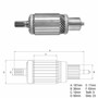 Imagen de INDUCIDO 12V NIPPONDENSO TOYOTA/ISUZU/FORD (186,5X60X9X36)