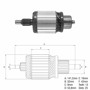 Imagen de INDUCIDO 12V CHEVROLET S10 2.5 (140X53,6X13X32)
