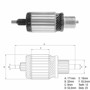Imagen de INDUCIDO 24V MITSUBISHI/CATERPILLAR 320D (171X53,5X13X32,5)
