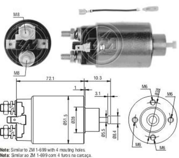 Imagen de AUTOMATICO ARRANQUE MITSUBISHI COLT 1.3/1.8 C/MITSUBISHI