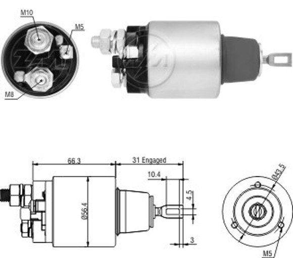 Imagen de AUTOMATICO ARRANQUE JF M-BENZ 366/352 CON REDUCTOR
