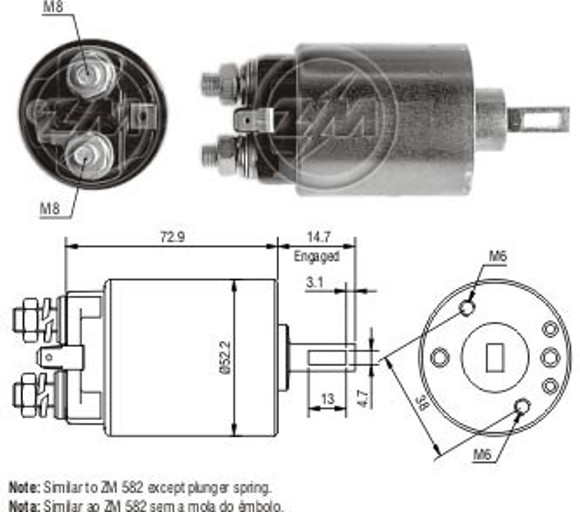 Imagen de AUTOMATICO ARRANQUE NISSAN 720/D21 C/HITACHI