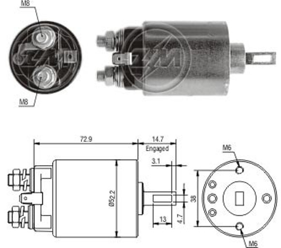 Imagen de AUTOMATICO ARRANQUE NISSAN 720 C/HITACHI