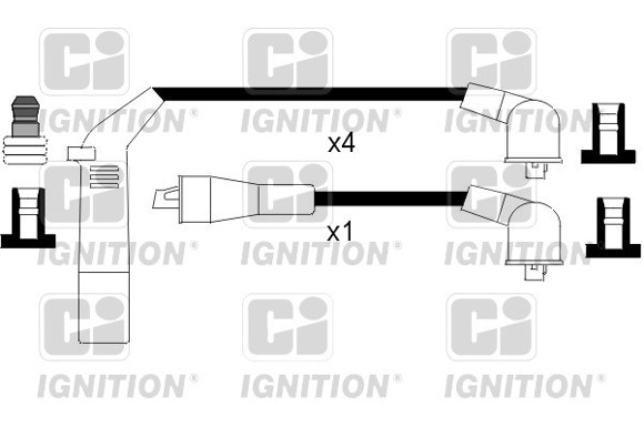 Imagen de JUEGO CABLES BUJIA HYUNDAI EXCEL/ELANTRA  1.6I 1993 EN ADEL.