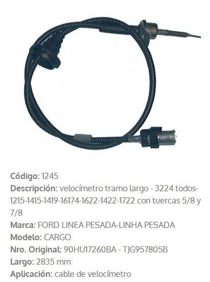 Imagen de CABLE CUENTA KILOMETRO FORD ESCORT/VERONA/ORION 1.8