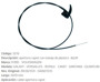 Imagen de CABLE DE CAPOT C/MANIJA FORD VERSAILLES 1991 2070MM