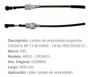 Imagen de CABLE SELECTOR DE CAMBIOS FIAT CRONOS 1.3 8V 2018 1100MM