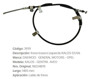 Imagen de CABLE DE FRENO TRASERO IZQUIERDO CHEVROLET AVEO 1405MM
