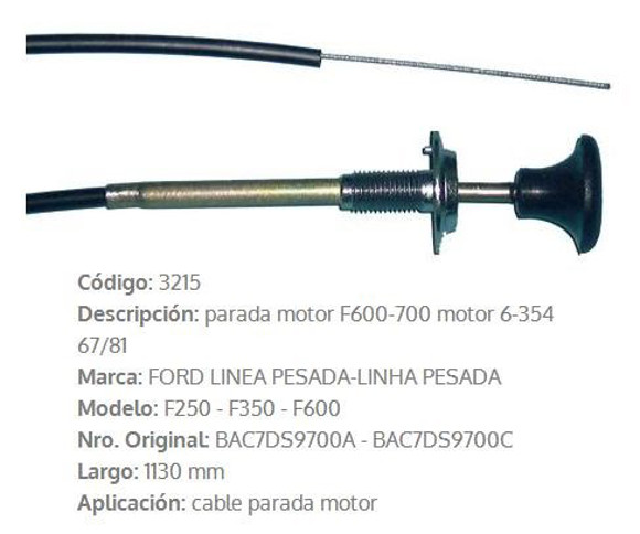 Imagen de CABLE DE APAGADO MERCEDES BENZ LP321 OMNIBUS 2130MM