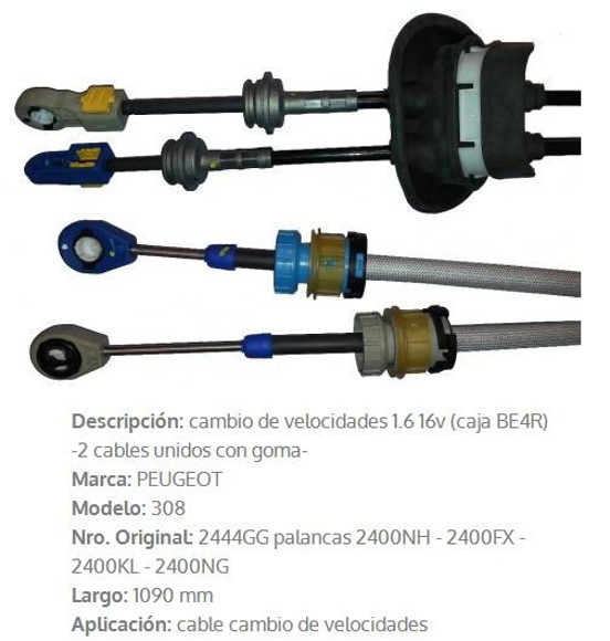Imagen de CABLE SELECTOR DE CAMBIOS PEUGEOT 308 1.6 16V