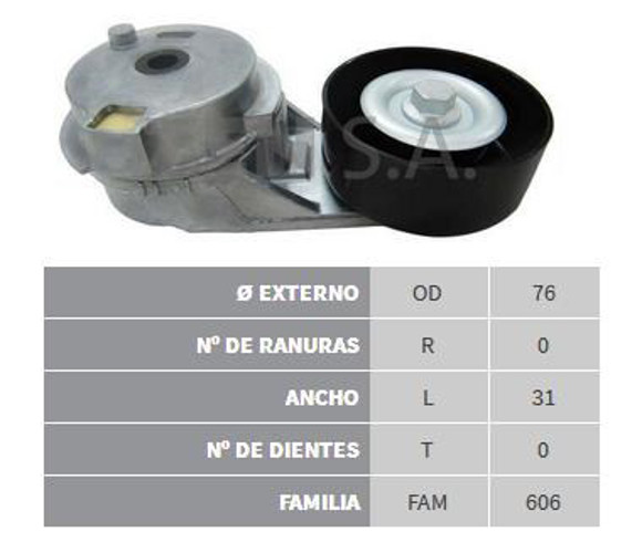 Imagen de TENSOR CORREA DIRECCION HIDRAULICA S10/BLAZER 2.4 2000/2013