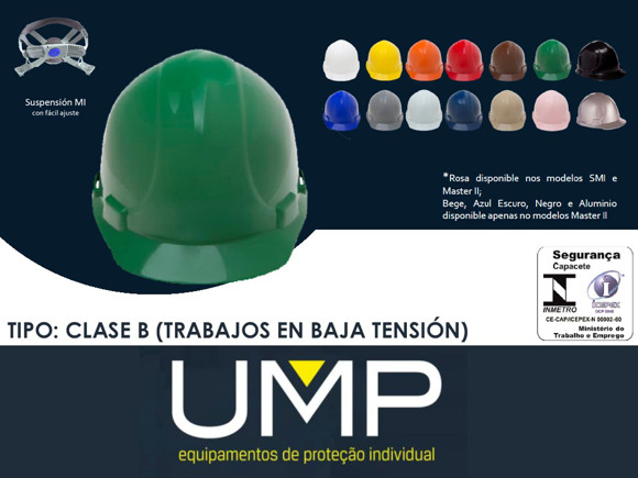 Imagen de CASCO SEGURIDAD VERDE MASTER I COMPLETO(C/ARNES Y BARBIJO)
